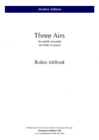 Milford: Three Airs for Treble Recorder published by OUP Archive