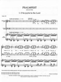 Rutter: Psalmfest published by OUP - Vocal Score