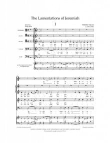 Tallis: The Lamentations of Jeremiah SAATB published by OUP