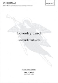 Williams: Coventry Carol SA or TB published by OUP