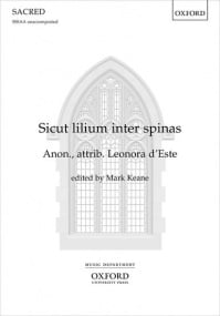 D'Este: Sicut lilium SSSAA published by OUP