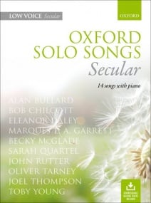 Oxford Solo Songs: Secular - Low Voice (Book/Online Audio)