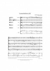 White: Lamentations published by OUP - Vocal Score
