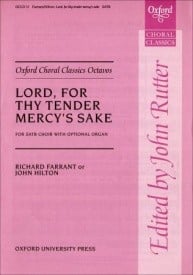 Farrant: Lord, for thy tender mercy's sake SATB published by OUP