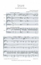 Rachmaninov: Vocalise SATB published by OUP