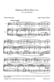 Vaughan Williams: Orpheus with his Lute (Unison) published by OUP