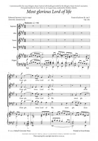Jackson: Most glorious Lord of life SATB published by CMS