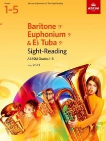 ABRSM Sight Reading Grade 1 - 5 for Baritone, Euphonium & Eb Tuba (Bass Clef) from 2023