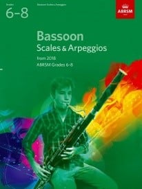 ABRSM Scales and Arpeggios Grade 6 to 8 for Bassoon from 2018