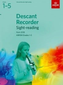 ABRSM Sight-Reading Tests Grade 1 - 5 for Descant Recorder from 2018