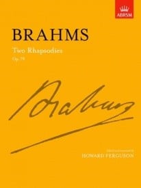Brahms: Two Rhapsodies Opus 79 for Piano published by ABRSM