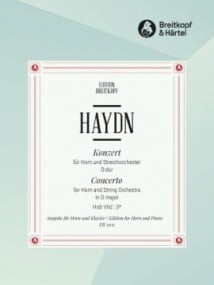 Haydn: Concerto In D Hob.VIId:3 for Horn published by Breitkopf