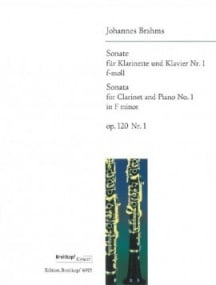 Brahms: Sonata in F minor Opus 120/1 for Clarinet published by Breitkopf