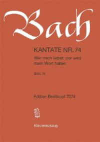 Bach: Cantata No 74 published by Breitkopf & Hartel - Vocal Score