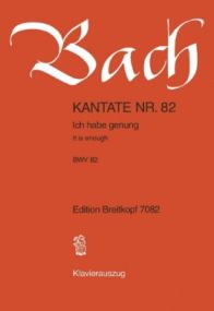 Bach: Cantata No 82 published by Breitkopf & Hartel - Vocal Score