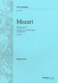 Mozart: Missa in C (K257) published by Breitkopf - Vocal Score