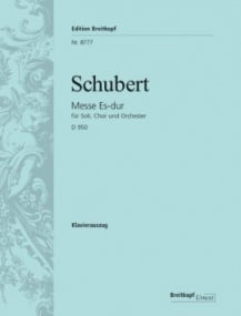 Schubert: Mass in Eb major D950 published by Breitkopf - Vocal Score