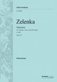Zelenka: Miserere in C minor ZWV 57 published by Breitkopf - Vocal Score