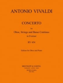 Vivaldi: Concerto in D minor RV454 for Oboe published by Breitkopf