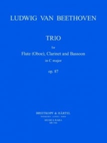 Beethoven: Trio in C major Opus 87 for Flute, Clarinet & Bassoon published by Breitkopf