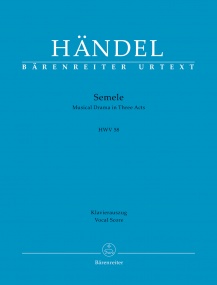 Handel: Semele  (HWV 58) published by Barenreiter Urtext - Vocal Score