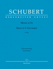Schubert: Mass in Eb major D950 published by Barenreiter - Vocal Score