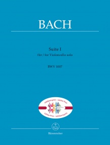 Bach: Suite No.1 BWV1007 for Cello published by Barenreiter