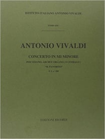 Vivaldi: Concerto FI/208 (RV277, Opus 11/2) in E Minor published by Ricordi - Score