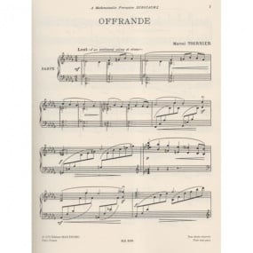 Tournier: 2 Petites Pieces for Harp published by Eschig