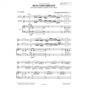 Singelee: Duo Concertant Opus 55 for Saxophone Duet published by Lemoine