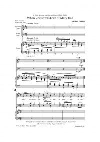 Carter: When Christ was born of Mary free SATB published by Banks