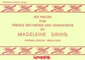Dring: Six Pieces for Treble Recorder published by Lengnick