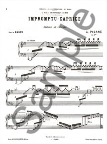 Pierne: Impromptu-Caprice for Harp published by Leduc
