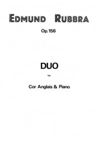 Rubbra: Duo Opus 156 for Cor Anglais published by Lengnick