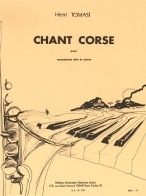 Tomasi: Chant Corse for Alto Saxophone published by Leduc