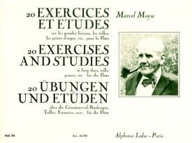 Moyse: 20 Exercices Et Etudes Sur Les Grandes Liaisons Pour Flute published by Leduc