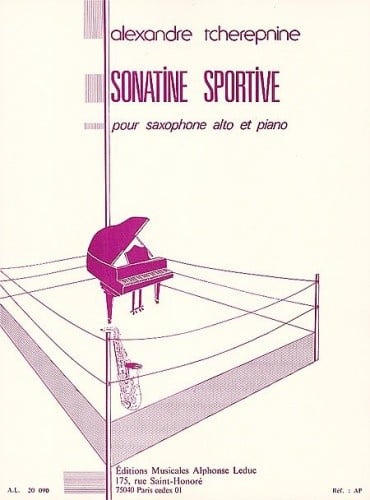 Tchrepnin: Sonatine sportive for Alto Saxophone published by Leduc