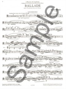 Bozza: Ballade for Trombone & Piano published by Leduc