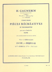 Gagnebin: 23 Pieces Recreatives et Progressives for Flute published by Leduc