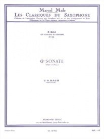 Bach: Sonata No 6 for Flute arr. for Alto Saxophone published by Leduc