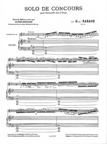 Rabaud: Solo de Concours for Clarinet published by Leduc