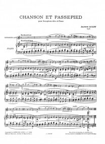 Rueff: Chanson Et Passepied for Alto Saxophone published by Leduc