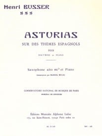 Busser: Asturias Opus 84 for Alto Sax published by Leduc