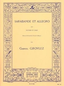 Grovlez: Sarabande Et Allegro for Oboe published by Leduc