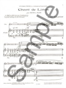 Jolivet: Chant de Linos for Flute published by Leduc