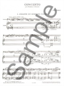 Tomasi: Concerto for Trombone & Piano published by Leduc