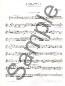 Martinu: Sonatina for Clarinet published by Leduc