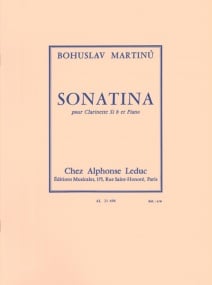 Martinu: Sonatina for Clarinet published by Leduc