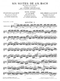 Bach: Suites BWV 1007-1012 for Clarinet published by Leduc