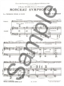 Gaubert: Morceau Symphonique for Tenor Trombone published by Leduc